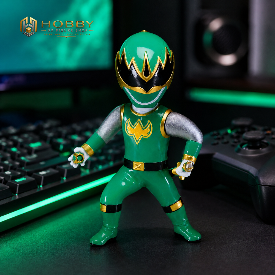 Mô hình Chibi 3D Ninja Storm - Green Samurai Ranger