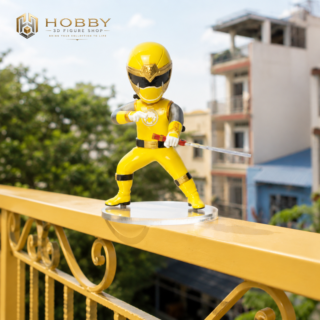 Mô hình Chibi 3D Ninja Storm - Yellow Ranger