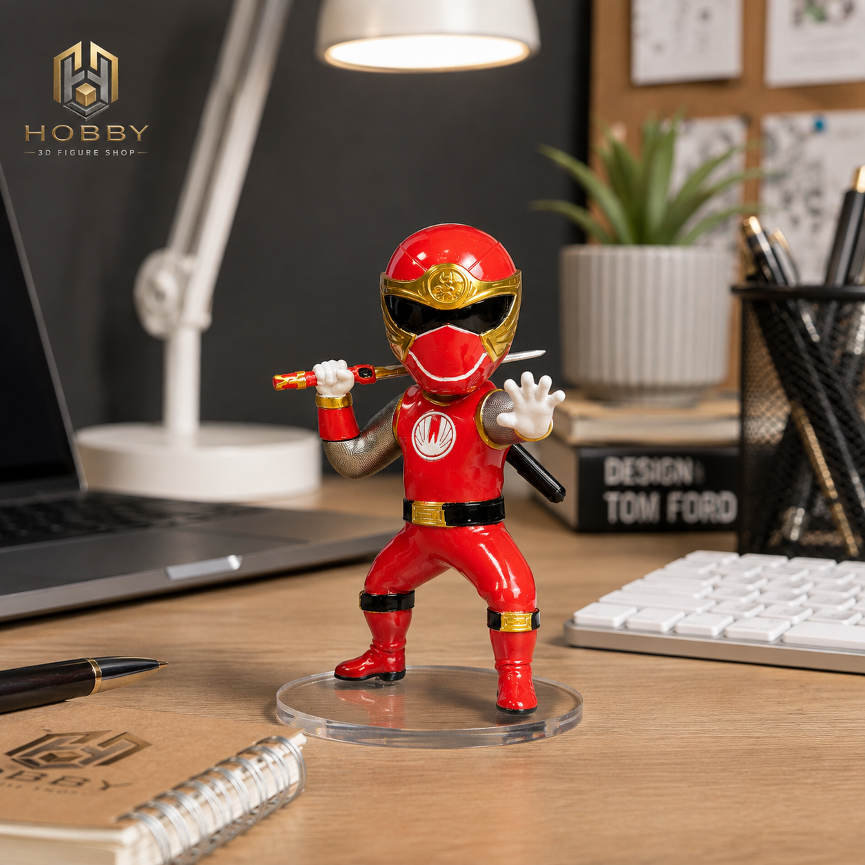Mô hình Chibi 3D Ninja Storm - Red Wind Ranger