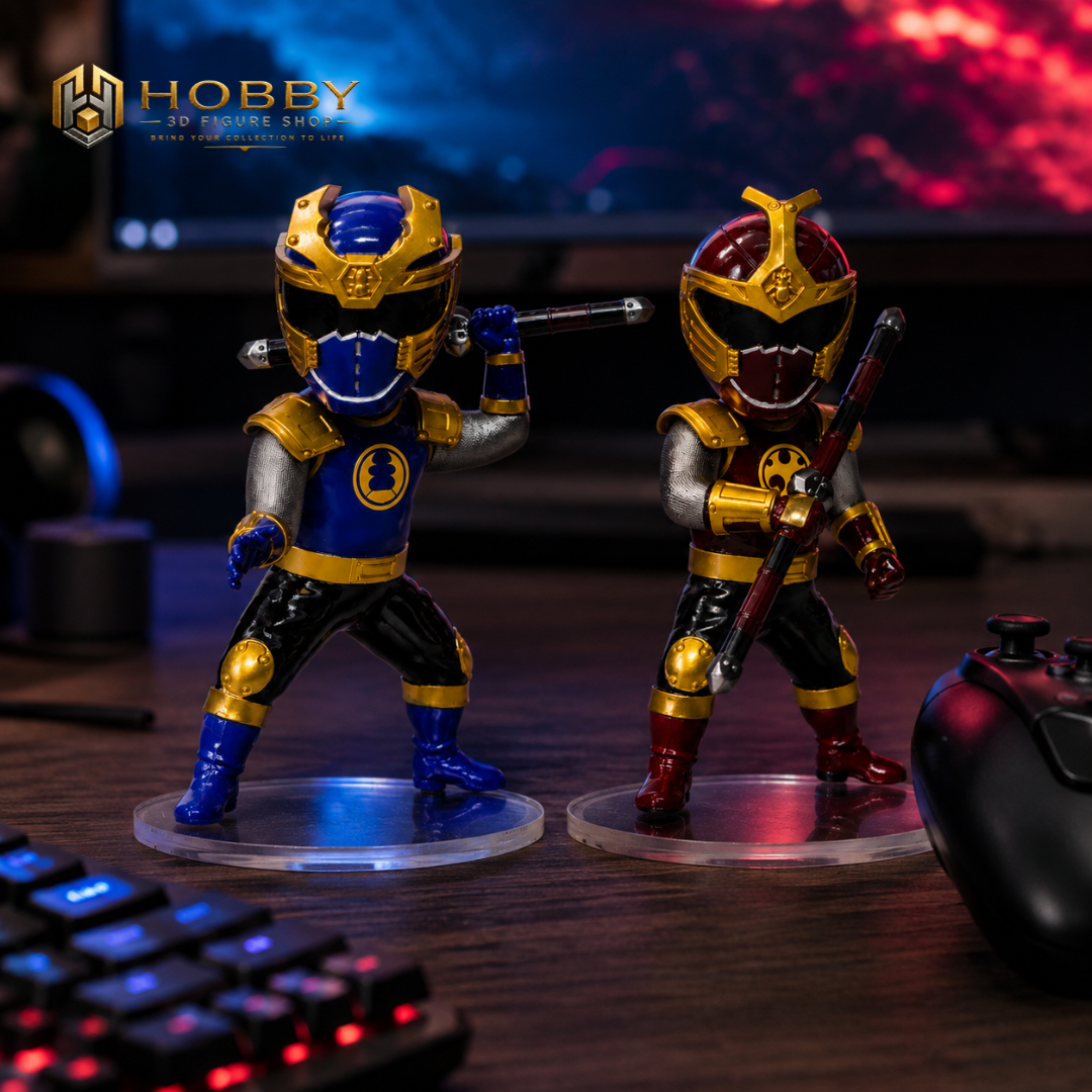 Mô hình Chibi 3D Ninja Storm - Set Thunder Ranger