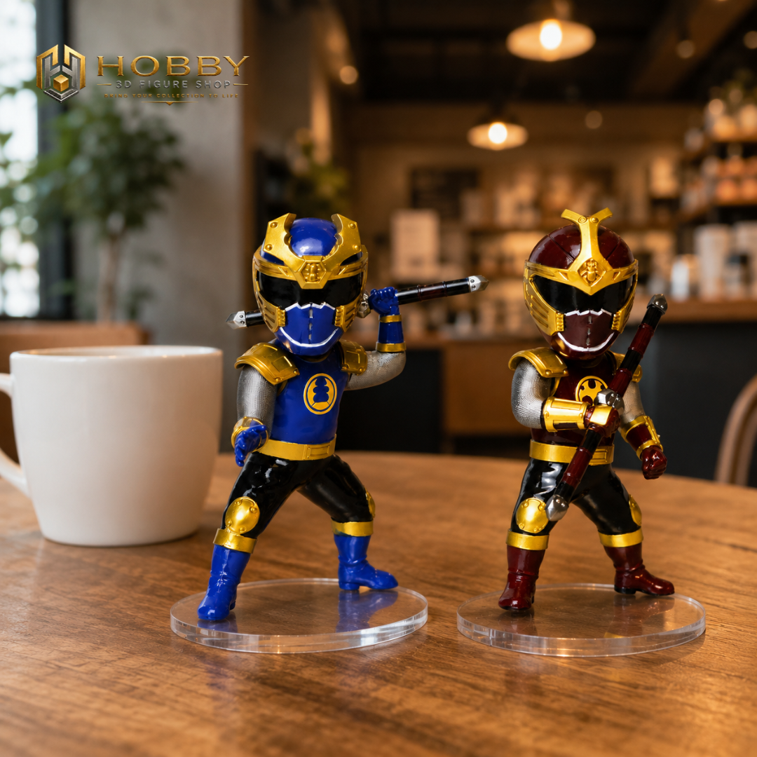 Mô hình Chibi 3D Ninja Storm - Set Thunder Ranger
