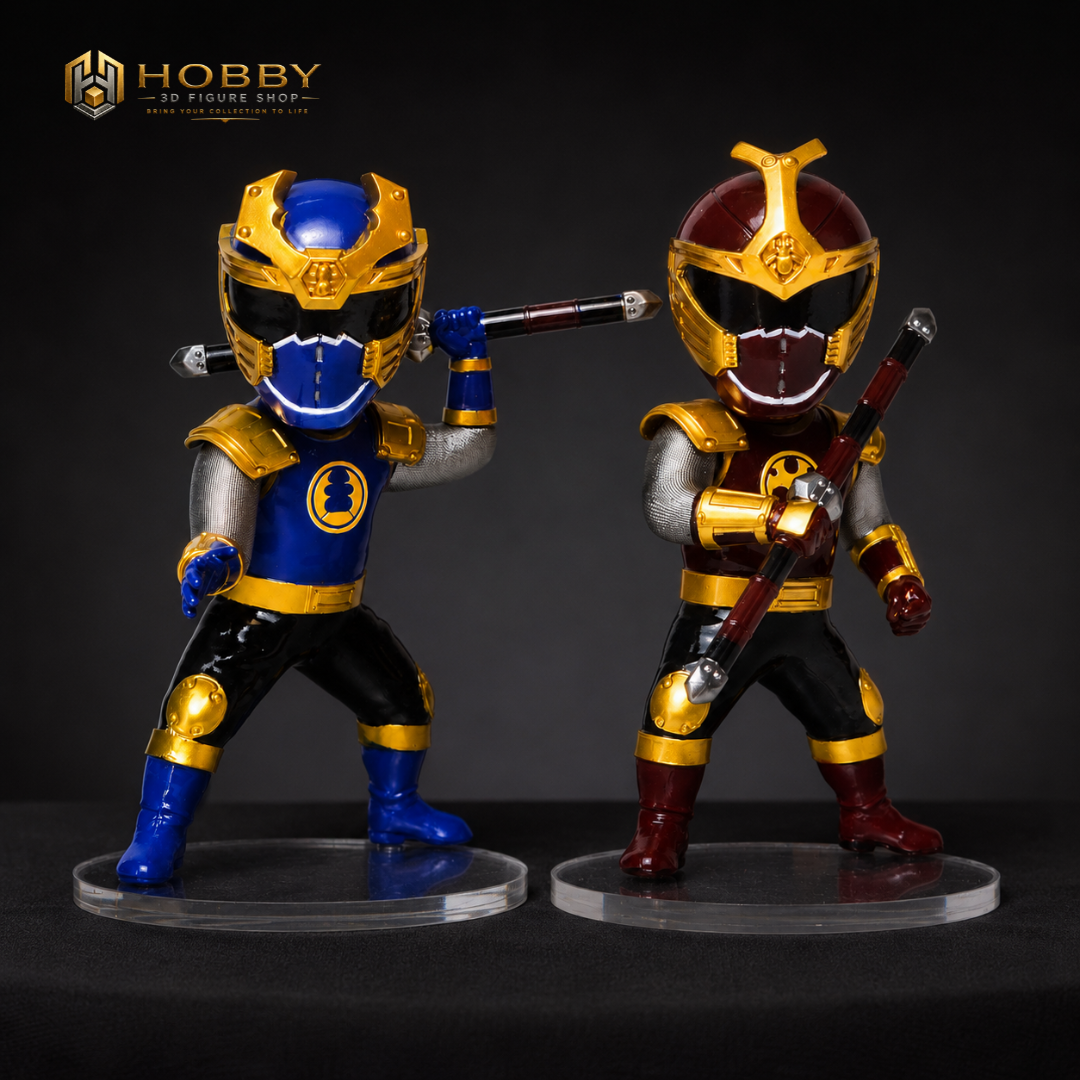 Mô hình Chibi 3D Ninja Storm - Set Thunder Ranger
