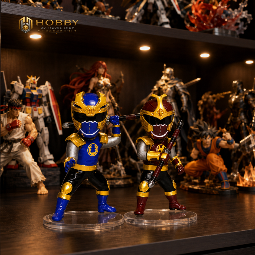 Mô hình Chibi 3D Ninja Storm - Set Thunder Ranger