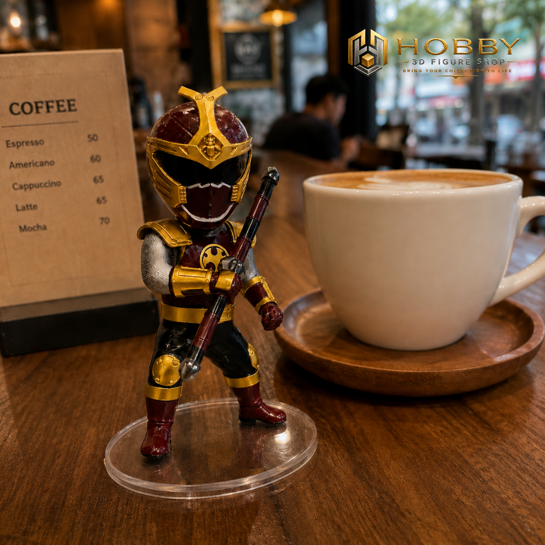Mô hình Chibi 3D Ninja Storm - Crimson Thunder Ranger
