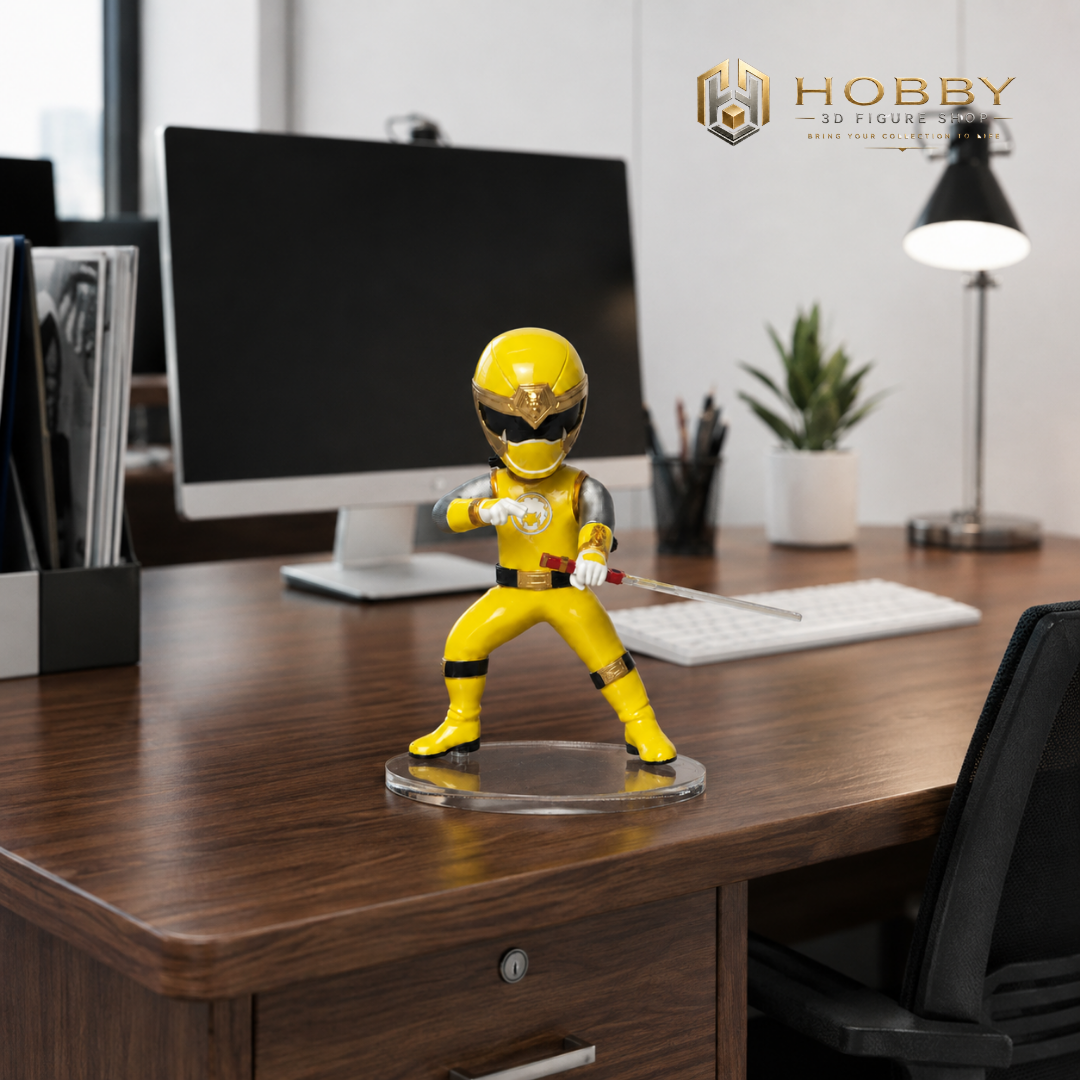 Mô hình Chibi 3D Ninja Storm - Yellow Ranger