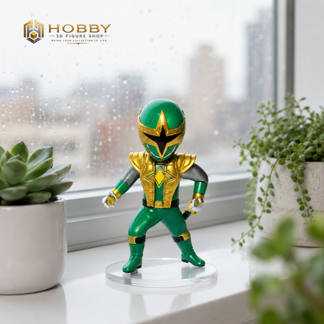 Mô hình Chibi 3D Ninja Storm - Green Samurai Ranger