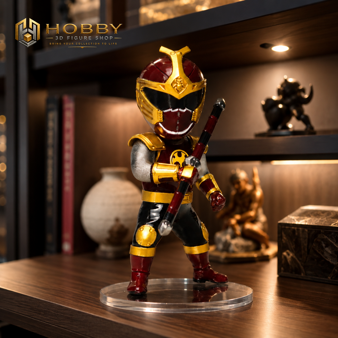 Mô hình Chibi 3D Ninja Storm - Crimson Thunder Ranger