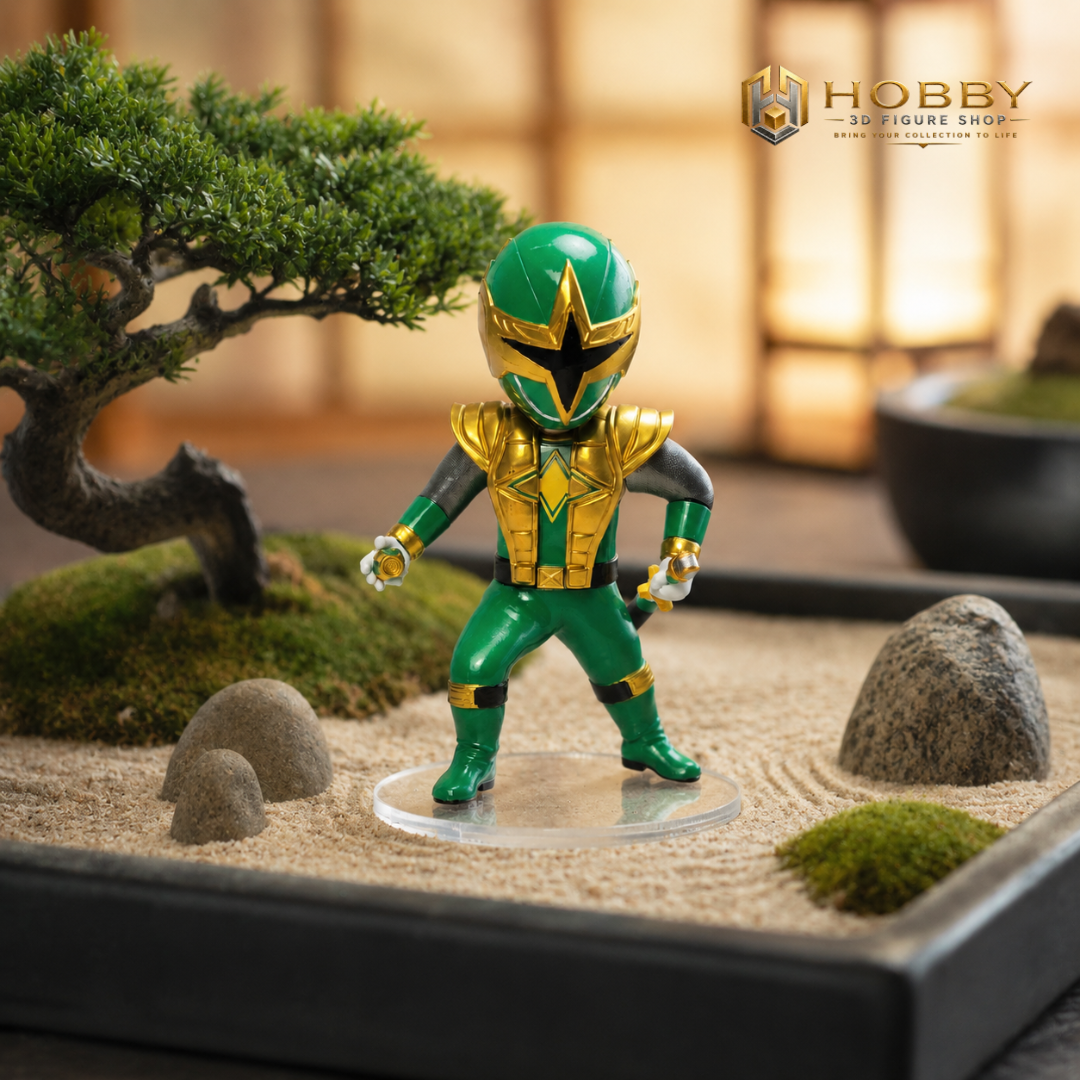 Mô hình Chibi 3D Ninja Storm - Green Samurai Ranger