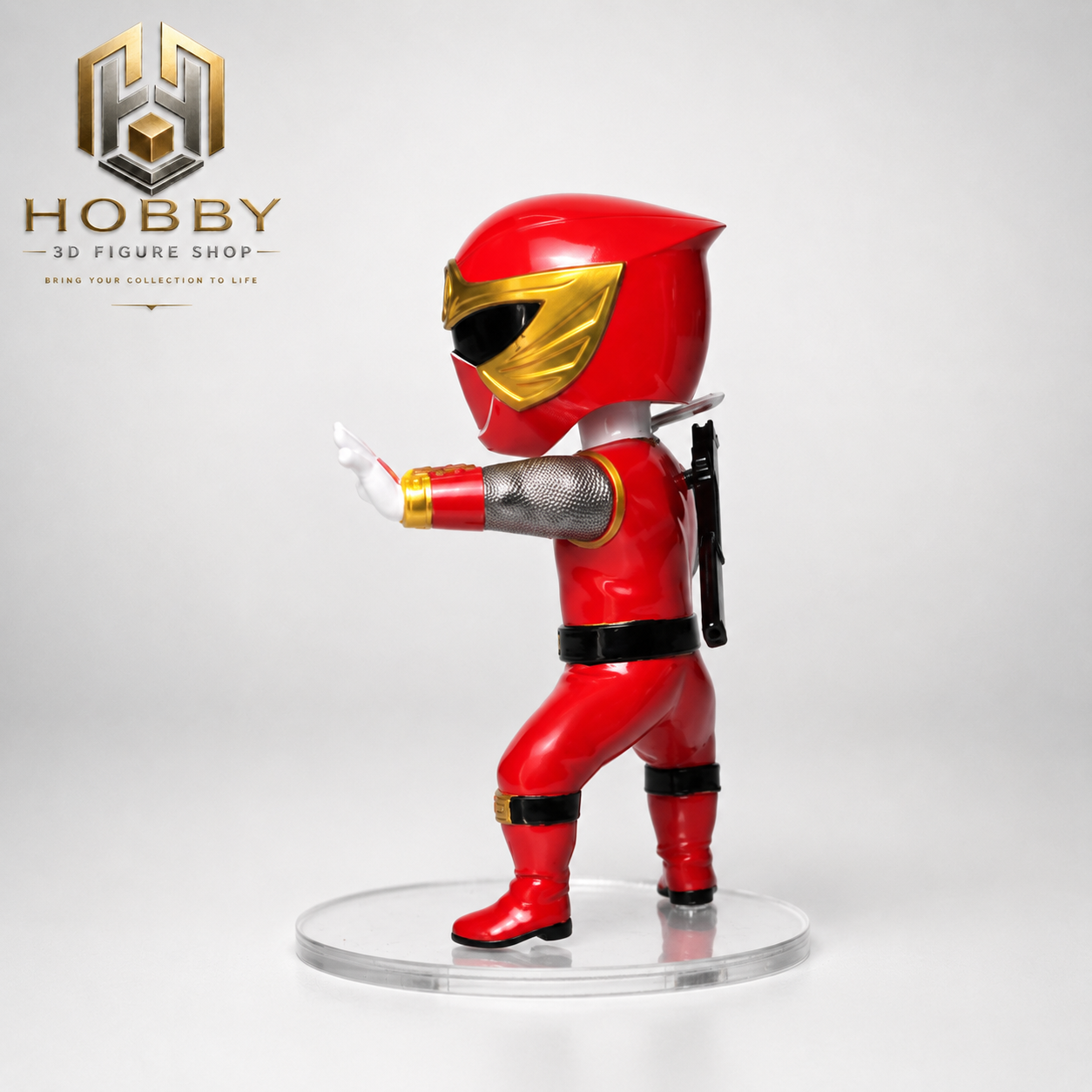 Mô hình Chibi 3D Ninja Storm - Red Wind Ranger